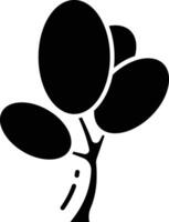 Tree solid glyph illustration vector