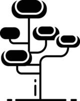 Tree solid glyph illustration vector