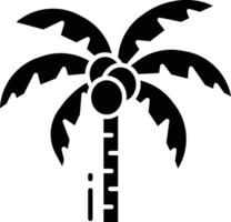 Palm Tree solid glyph illustration vector