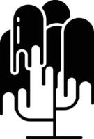 Tree solid glyph illustration vector