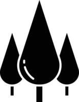 Tree solid glyph illustration vector