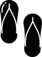 flip flop solid glyph illustration vector