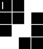 Tetris solid glyph illustration vector