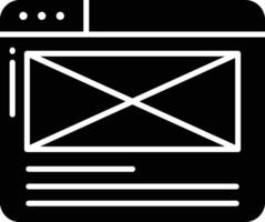 Web Wireframe solid glyph illustration vector