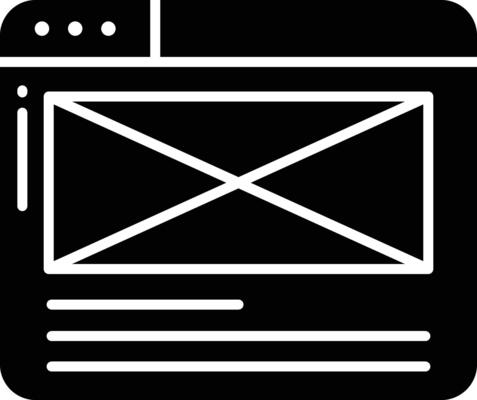 Web Wireframe solid glyph illustration