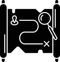 Map solid glyph illustration vector