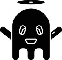 Ghost solid glyph illustration vector