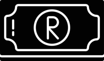 Rand solid glyph illustration vector