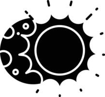 Lunar Eclipse solid glyph illustration vector