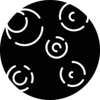 Mars planet solid glyph illustration vector