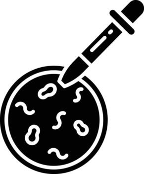 Bacteria Testing solid glyph illustration vector