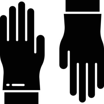 Gloves solid glyph illustration vector