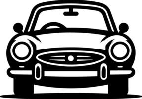 Retro car icon front view. vector