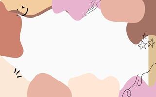 Pink Abstract Line and Shapes Zoom Virtual Background vector