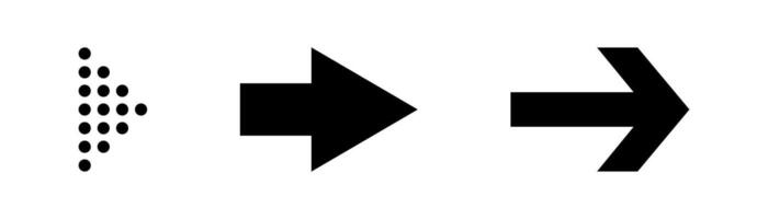 Set Of Three Arrow Icons Set vector
