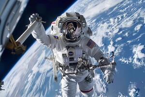 Astronaut in outer space. photo