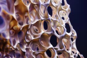 Abstract CloseUp of Organic Structure with Intricate Patterns and Soft Lighting photo
