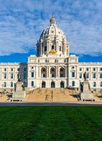 Front view of facade of the Capitol building in the state of Minnesota in Saint Paul, MN photo