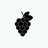Grapes silhouette isotated on white background. vector