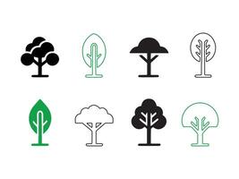 Tree icon set, tree logo vector