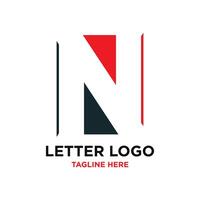 letter n design with creative unique element idea concept and icon vector