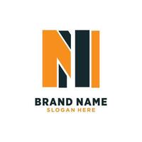 letter n design with creative unique element idea concept and icon vector