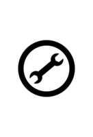 simple wrench icon. setting symbol vector