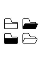 simple icon sheet file and folder vector