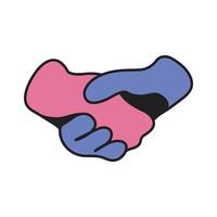Shaking hands illustration usable for design asset, clip art etc vector