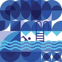 Flat design geometric and mosaic pattern vector