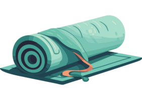 A rolled up towel on a black background png