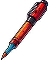 A red pen with a black background png
