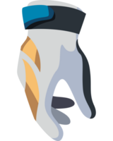 A glove with a black and white design png