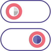 Two buttons with different colors and shapes png