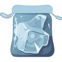 Ice cube in a bag icon png