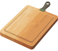 A cutting board with a handle on it png