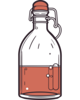 A glass jug with liquid inside png