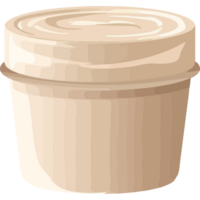 A container with a lid on a black background png