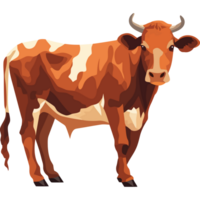 A cow standing on a black background png