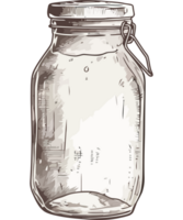 A drawing of a jar with a lid png