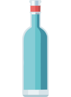 A blue bottle with a red cap on it png