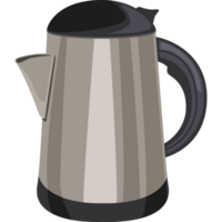 A kettle with a black lid on a white background png
