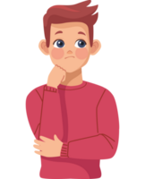 A man is thinking about something png