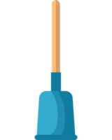 A blue shovel with a wooden handle png