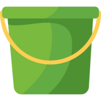 A green bucket with a handle on it png