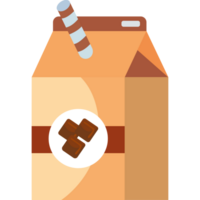 A milk carton with chocolate in it png