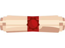 A scroll with a red seal on it png