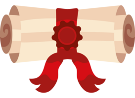 A scroll with a red ribbon and a scroll png