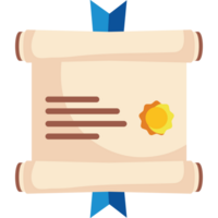 A scroll with a seal on it png