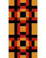 A pixelated pattern with red, orange and black squares png